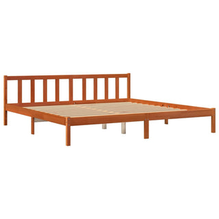 Bedframe Massief Grenenhout Wasbruin 200X200 Cm