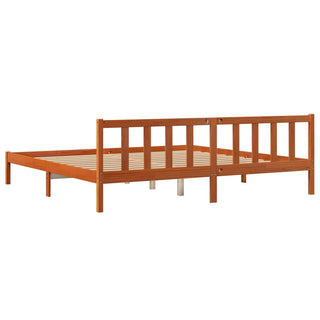 Bedframe Massief Grenenhout Wasbruin 200X200 Cm