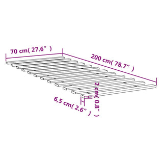 Lattenbodem 70X200 Cm Massief Grenenhout