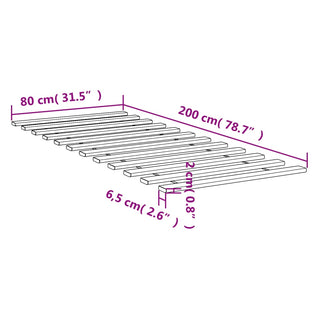 Lattenbodem 80X200 Cm Massief Grenenhout