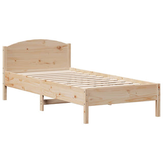 Bedframe Met Hoofdbord Massief Grenenhout 100X200 Cm