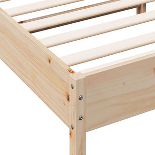 Bedframe Met Hoofdbord Massief Grenenhout 100X200 Cm