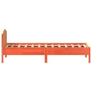 Bedframe Met Hoofdbord Massief Grenenhout Wasbruin 100X200 Cm