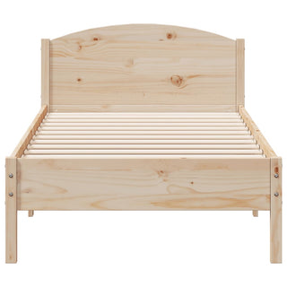 Bedframe Met Hoofdbord Massief Grenenhout 90X200 Cm