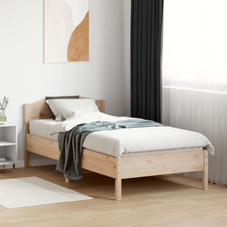 Bedframe Met Hoofdbord Massief Grenenhout 90X190 Cm