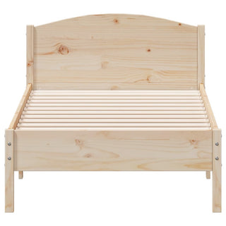 Bedframe Met Hoofdbord Massief Grenenhout 90X190 Cm