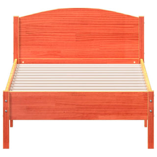 Bedframe Met Hoofdbord Massief Grenenhout Wasbruin 75X190 Cm