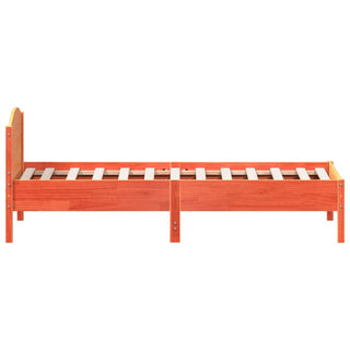 Bedframe Met Hoofdbord Massief Grenenhout Wasbruin 75X190 Cm