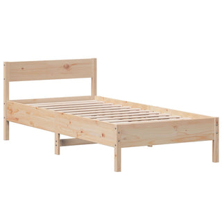 Bedframe Met Hoofdbord Massief Grenenhout