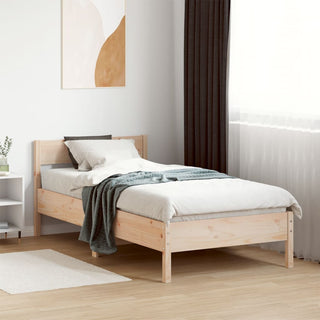 Bedframe Met Hoofdbord Massief Grenenhout