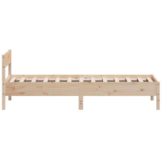 Bedframe Met Hoofdbord Massief Grenenhout