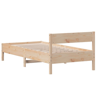 Bedframe Met Hoofdbord Massief Grenenhout