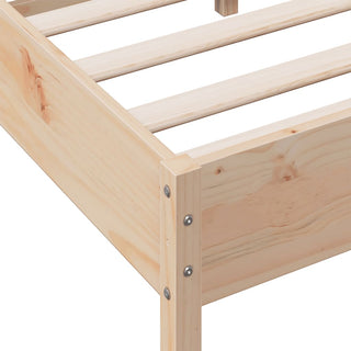 Bedframe Met Hoofdbord Massief Grenenhout