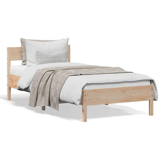 Bedframe Met Hoofdbord Massief Grenenhout