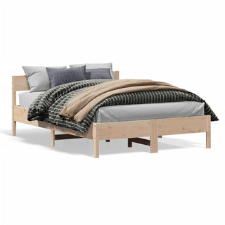 Bedframe Met Hoofdbord Massief Grenenhout