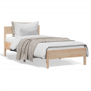 Bedframe Met Hoofdbord Massief Grenenhout