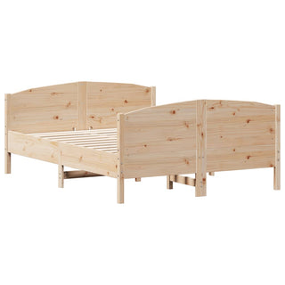 Bedframe Met Hoofdbord Massief Grenenhout