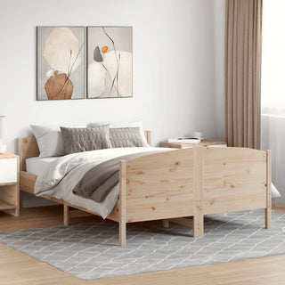 Bedframe Met Hoofdbord Massief Grenenhout