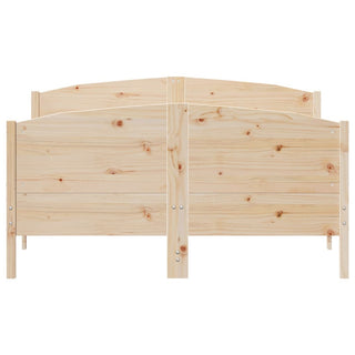 Bedframe Met Hoofdbord Massief Grenenhout