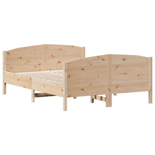 Bedframe Met Hoofdbord Massief Grenenhout