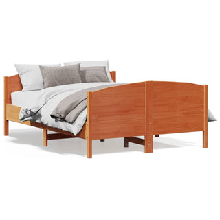 Bedframe Met Hoofdbord Massief Grenenhout