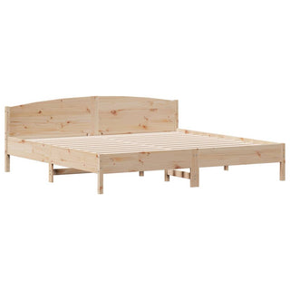 Bedframe Met Hoofdbord Massief Grenenhout 200X200 Cm