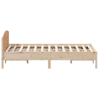 Bedframe Met Hoofdbord Massief Grenenhout 200X200 Cm