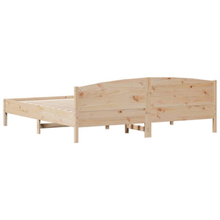 Bedframe Met Hoofdbord Massief Grenenhout 200X200 Cm