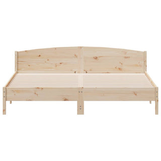 Bedframe Met Hoofdbord Massief Grenenhout 180X200 Cm