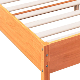 Bedframe Met Hoofdbord Massief Grenenhout Wasbruin 180X200 Cm