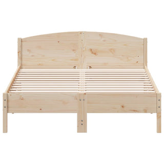 Bedframe Met Hoofdbord Massief Grenenhout 150X200 Cm