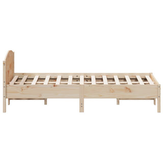 Bedframe Met Hoofdbord Massief Grenenhout 150X200 Cm