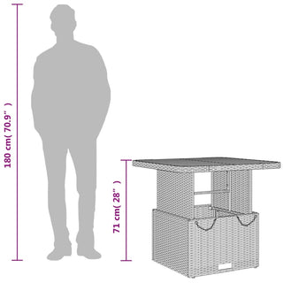 Tuintafel Poly Rattan En Acaciahout