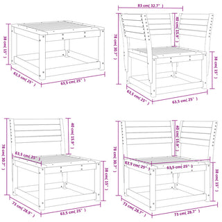 Loungeset Massief Grenenhout