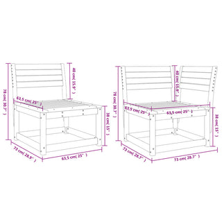 5-Delige Loungeset Massief Grenenhout