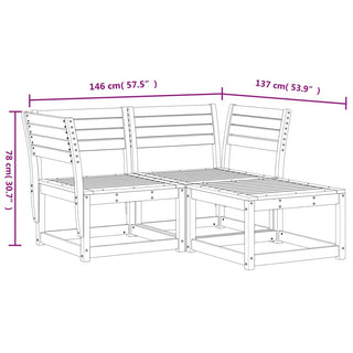 Loungeset Massief Grenenhout