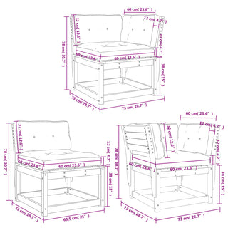 Loungeset Massief Grenenhout