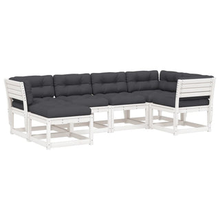 Loungeset Met Kussens Massief Grenenhout