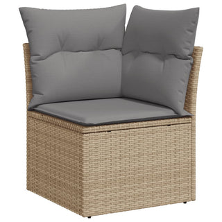 10-Delige Loungeset Met Kussens Poly Rattan