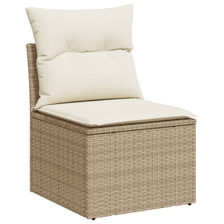 10-Delige Loungeset Met Kussens Poly Rattan