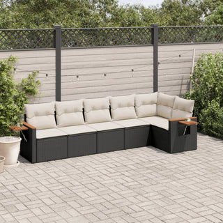 6-Delige Loungeset Met Kussens Poly Rattan