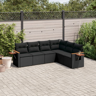 6-Delige Loungeset Met Kussens Poly Rattan