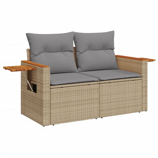 9-Delige Loungeset Met Kussens Poly Rattan