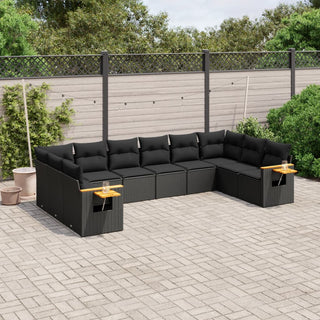 10-Delige Loungeset Met Kussens Poly Rattan