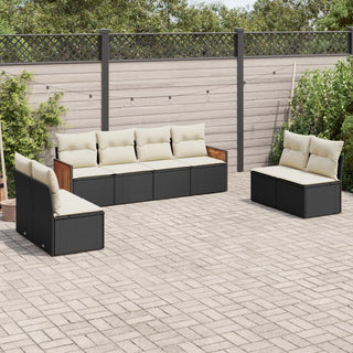 8-Delige Loungeset Met Kussens Poly Rattan