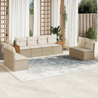 8-Delige Loungeset Met Kussens Poly Rattan