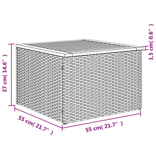 7-Delige Loungeset Met Kussens Poly Rattan Zwart