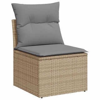 10-Delige Loungeset Met Kussens Poly Rattan