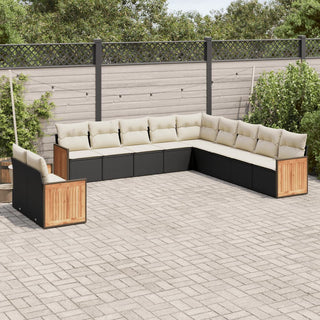 1 Tuinset Met Kussens Poly Rattan Beige