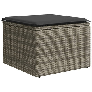 8-Delige Loungeset Met Kussens Poly Rattan Grijs